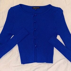 Kendall and Kylie Button Up Sweater Top
